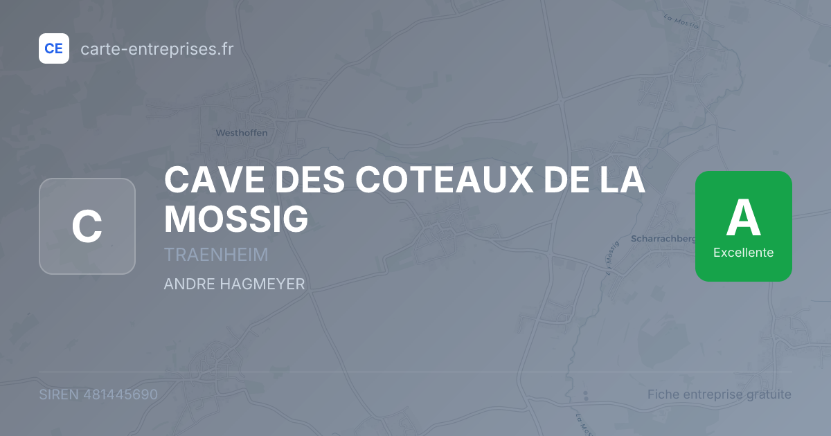 CAVE DES COTEAUX DE LA MOSSIG — 481445690 — fiche entreprise