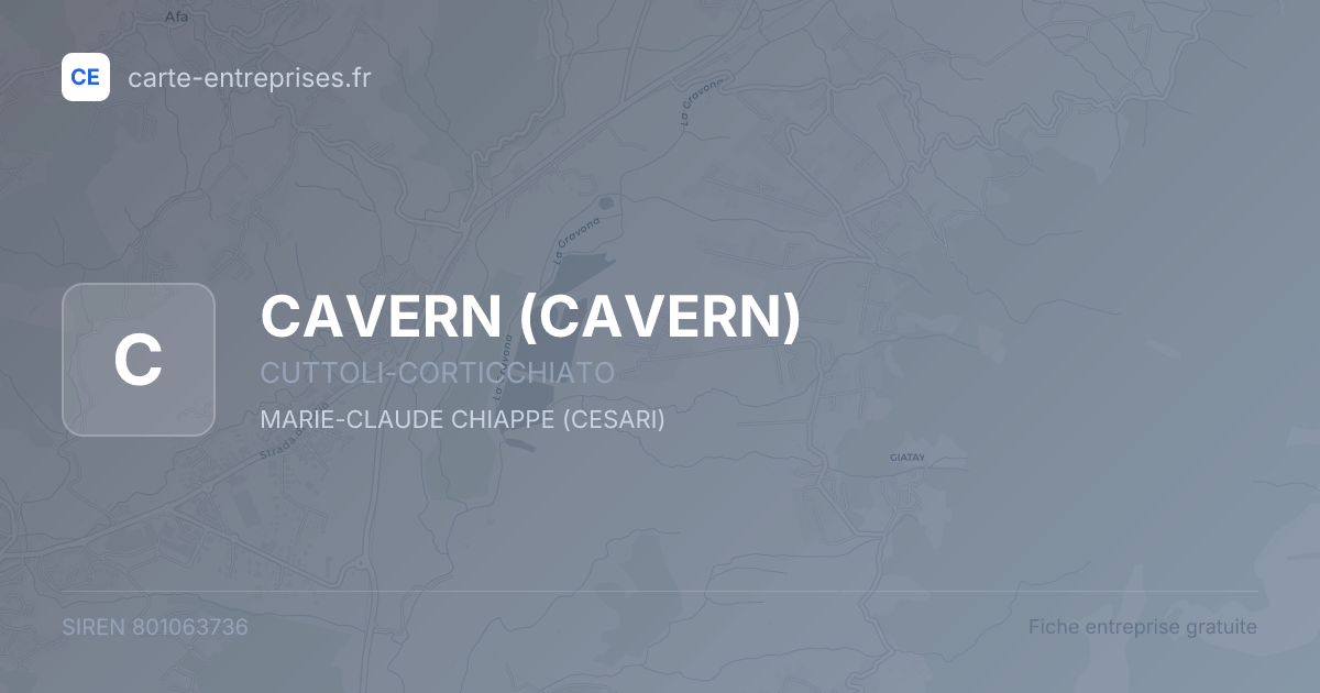 CAVERN — 801063736 — fiche entreprise