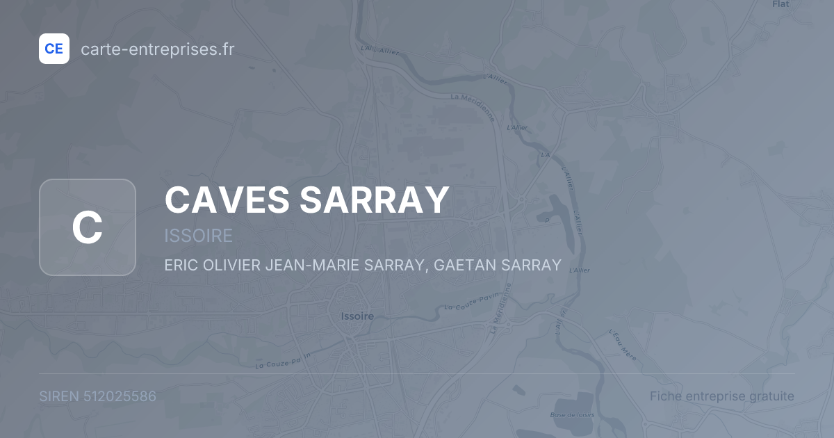 CAVES SARRAY — 512025586 — fiche entreprise
