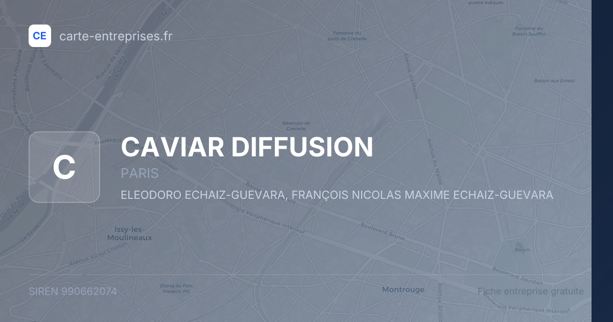 CAVIAR DIFFUSION — 990662074 — fiche entreprise