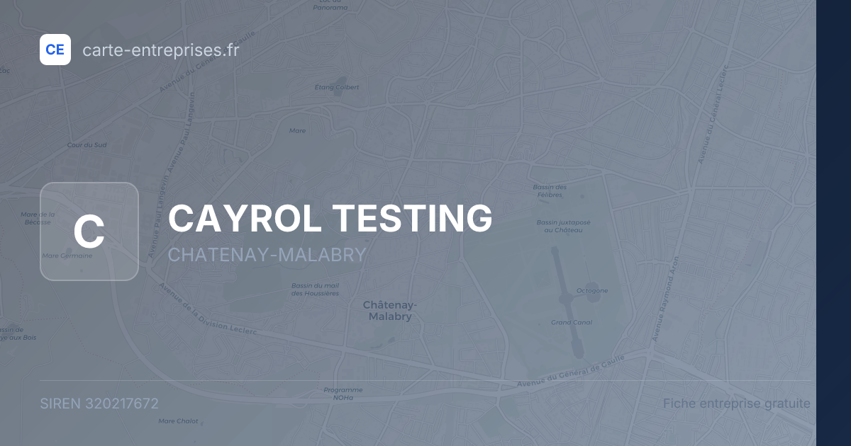 CAYROL TESTING — 320217672 — fiche entreprise