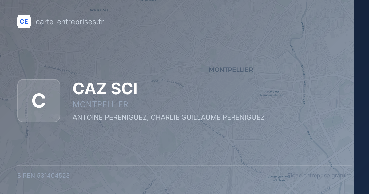 CAZ SCI — 531404523 — fiche entreprise