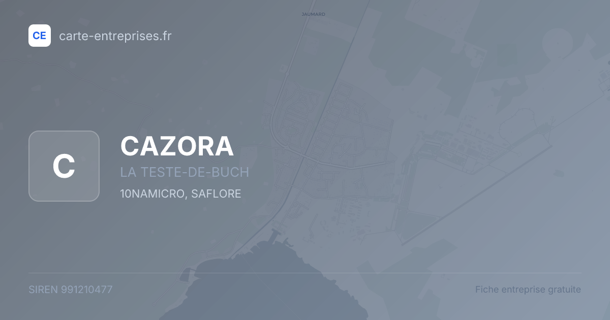 CAZORA — 991210477 — fiche entreprise