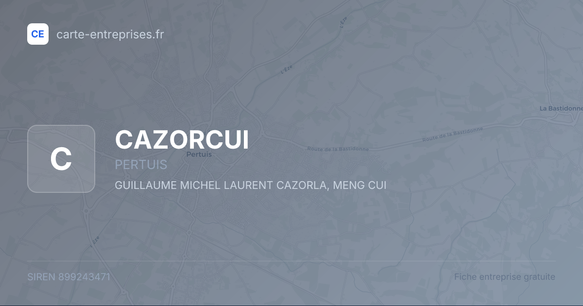 CAZORCUI — 899243471 — fiche entreprise
