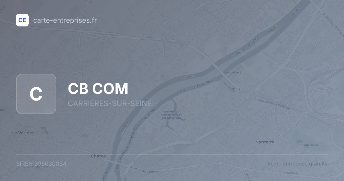 CB COM — 395030034 — fiche entreprise