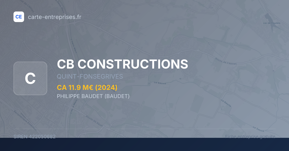 CB CONSTRUCTIONS — 422050682 — fiche entreprise