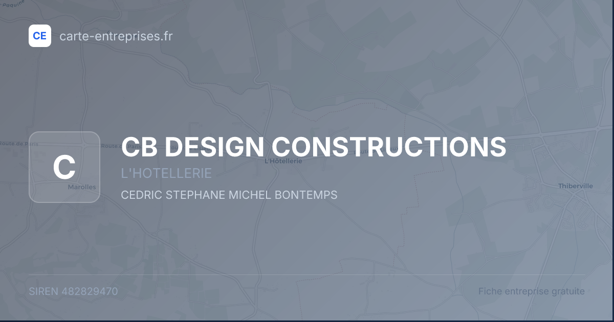 CB DESIGN CONSTRUCTIONS — 482829470 — fiche entreprise