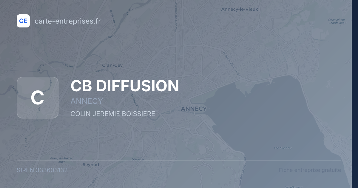 CB DIFFUSION — 333603132 — fiche entreprise