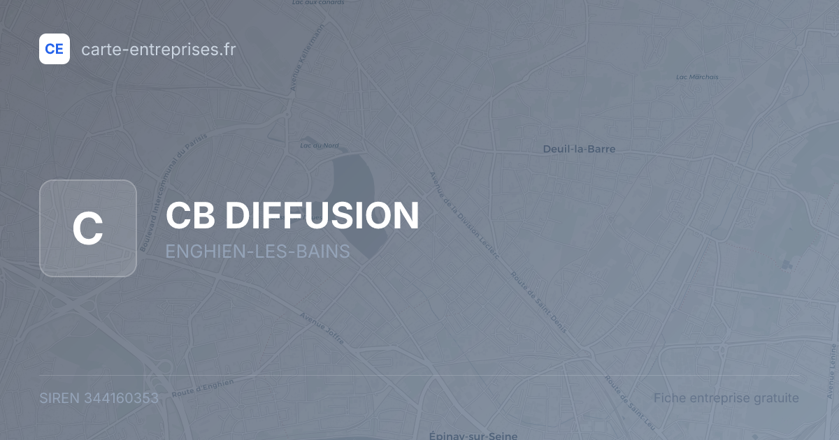 CB DIFFUSION — 344160353 — fiche entreprise