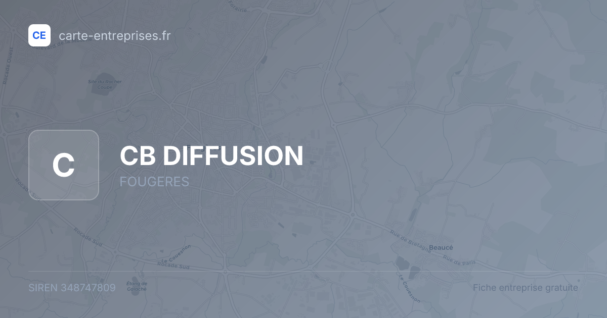 CB DIFFUSION — 348747809 — fiche entreprise