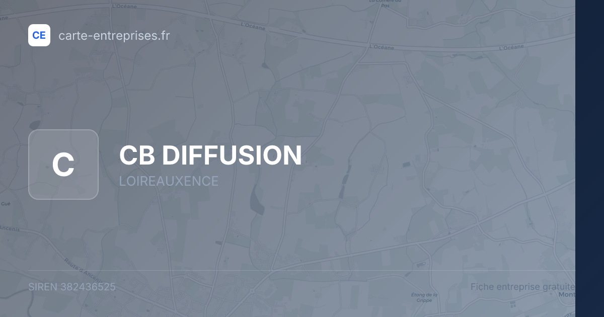 CB DIFFUSION — 382436525 — fiche entreprise
