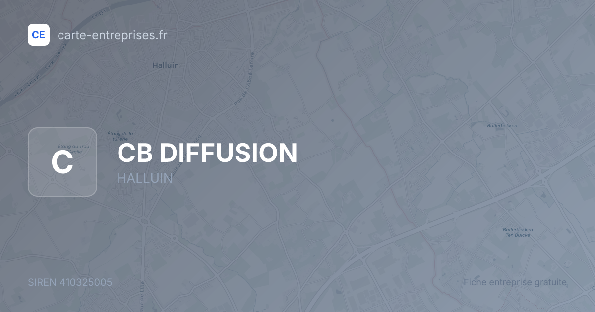 CB DIFFUSION — 410325005 — fiche entreprise