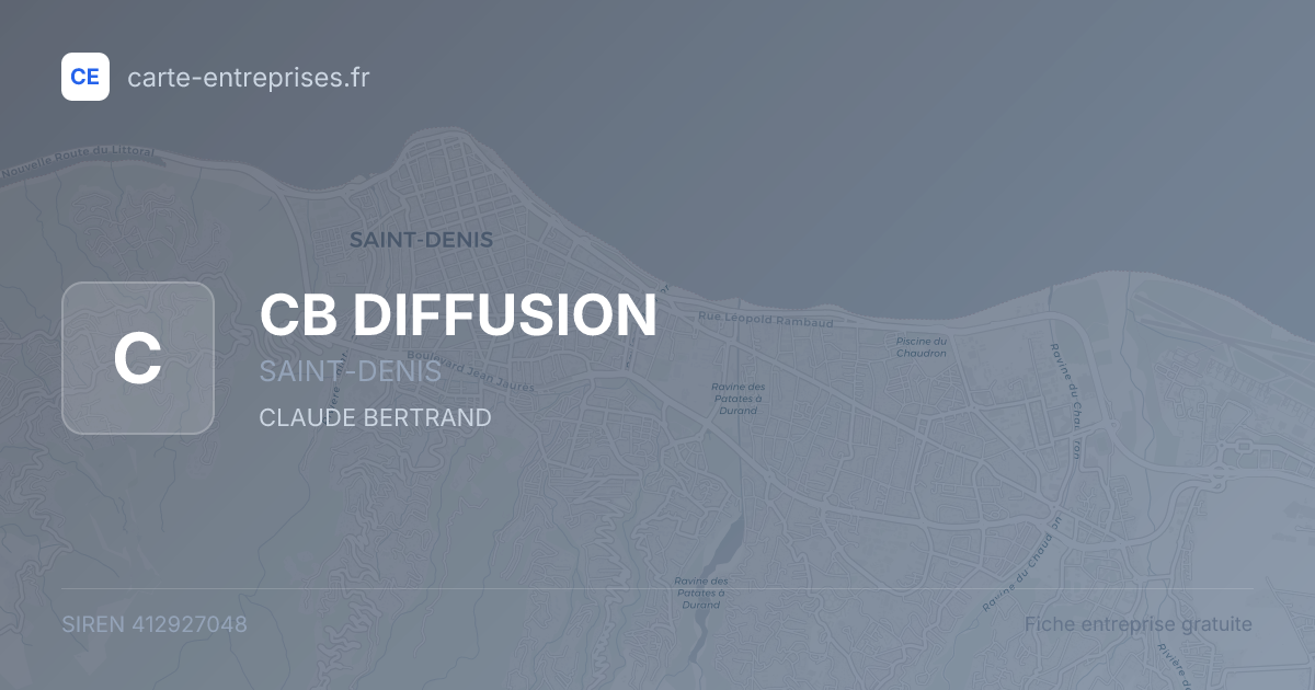 CB DIFFUSION — 412927048 — fiche entreprise