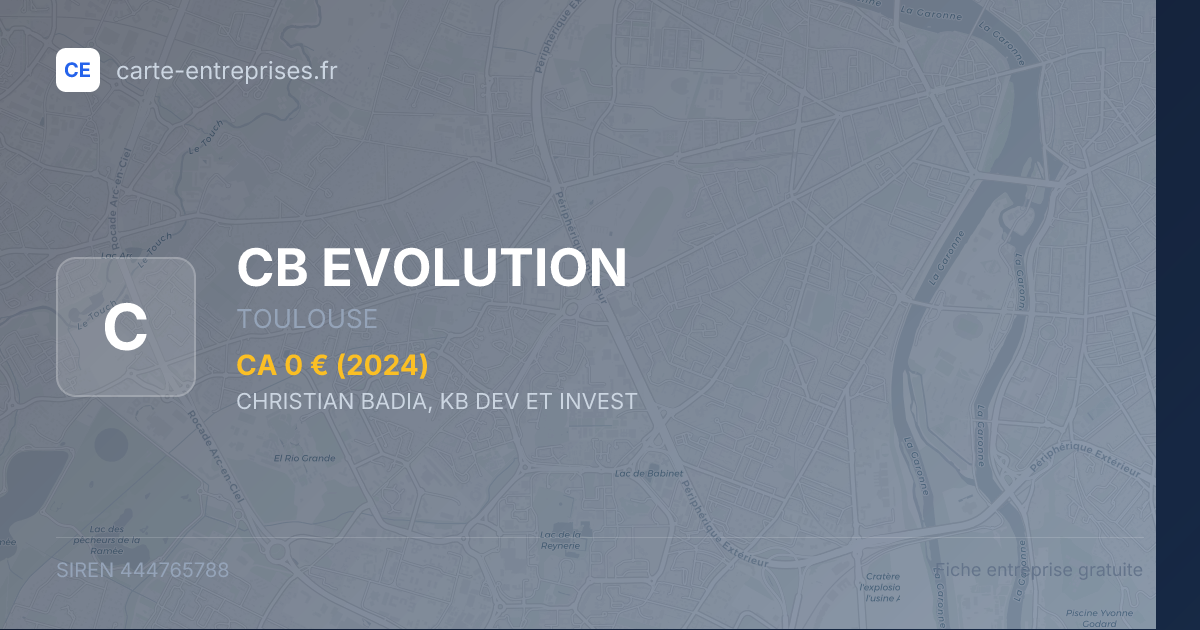 CB EVOLUTION — 444765788 — fiche entreprise