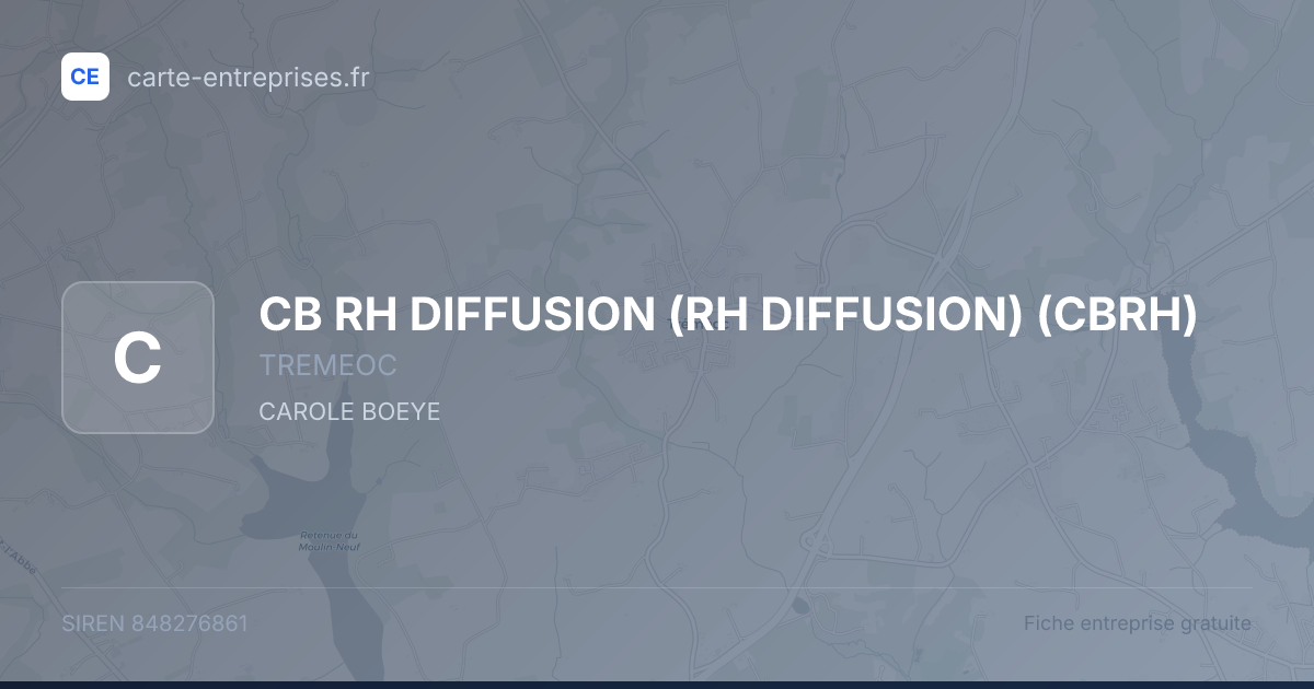 CB RH DIFFUSION (RH DIFFUSION) (CBRH) — 848276861 — fiche entreprise