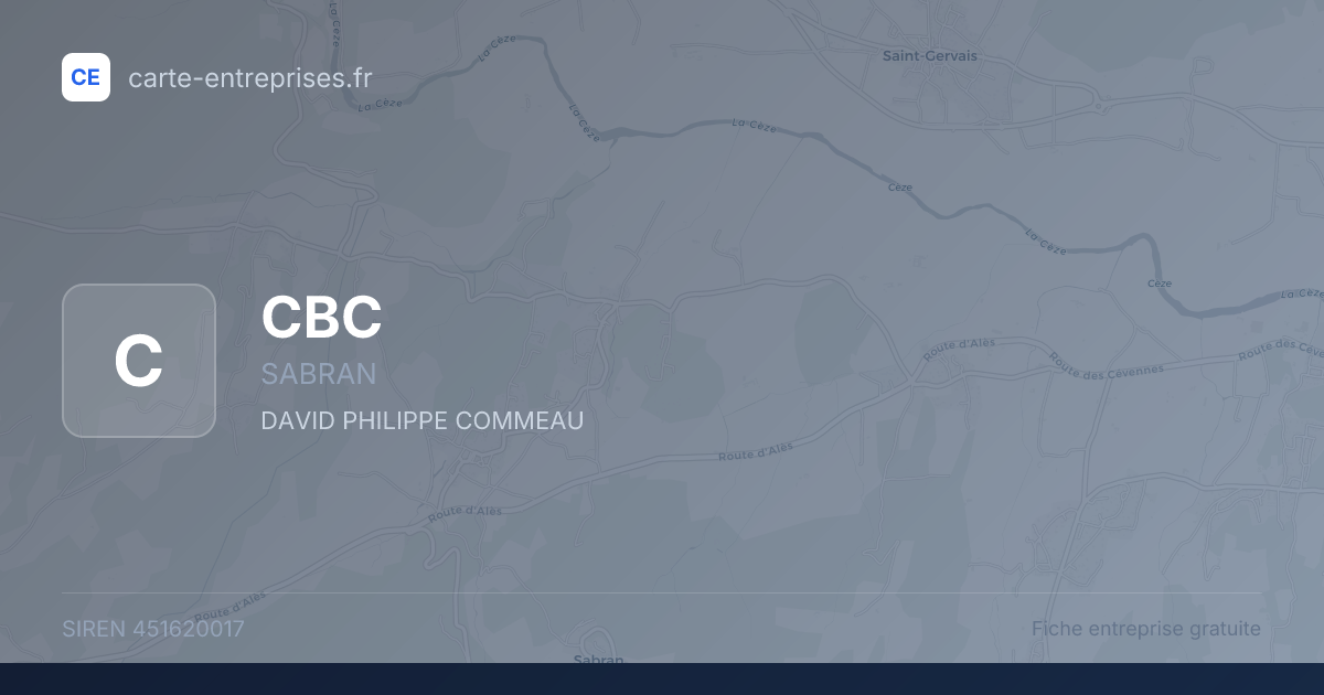 CBC — 451620017 — fiche entreprise