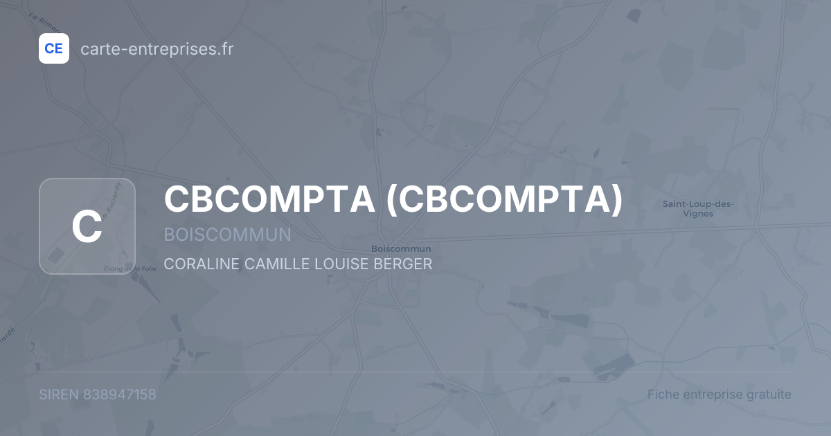 CBCOMPTA — 838947158 — fiche entreprise