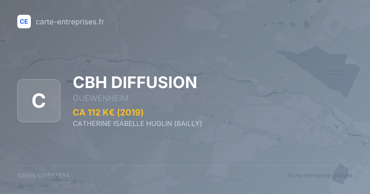 CBH DIFFUSION — 501837884 — fiche entreprise