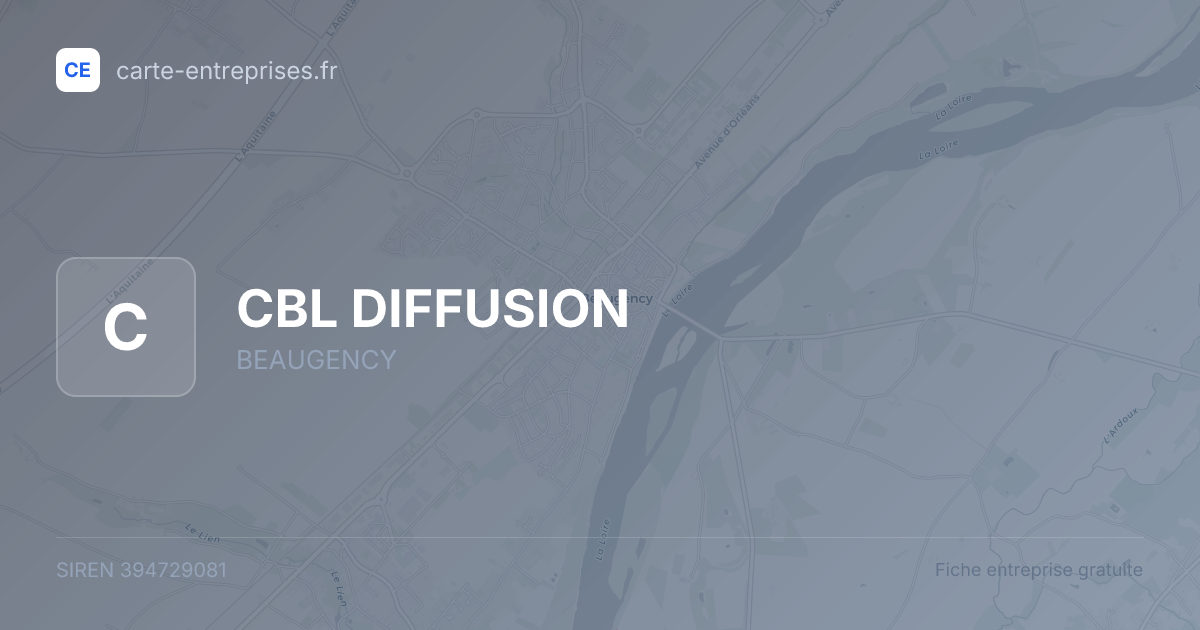 CBL DIFFUSION — 394729081 — fiche entreprise