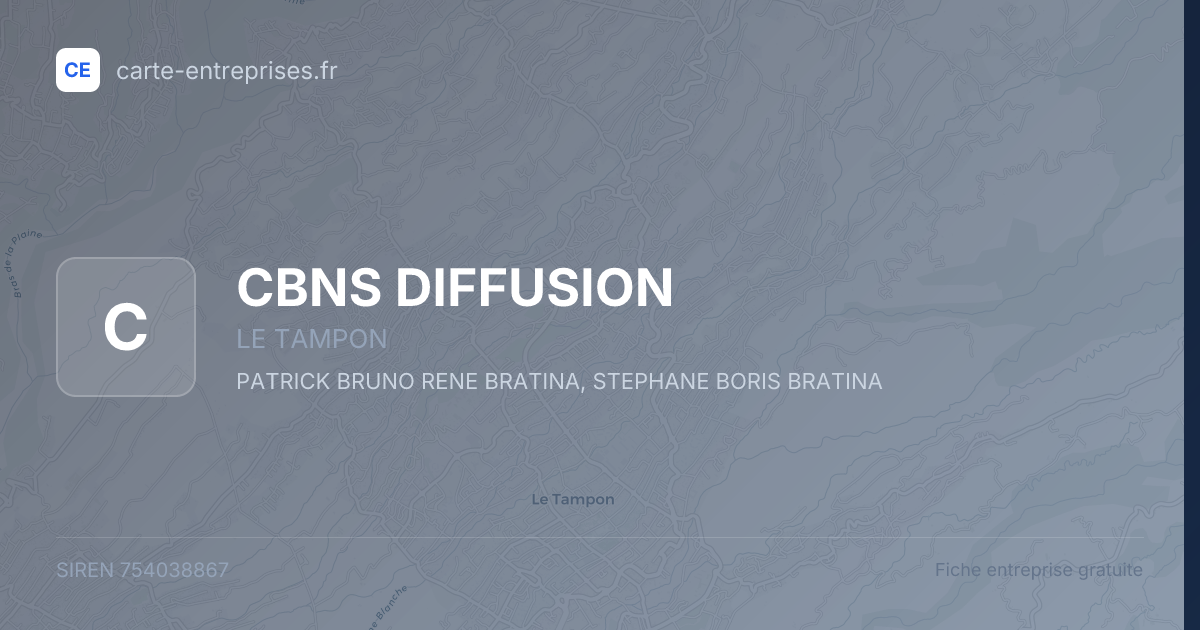 CBNS DIFFUSION — 754038867 — fiche entreprise