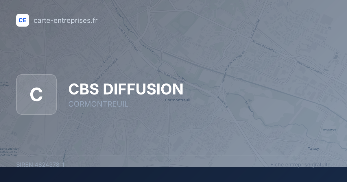 CBS DIFFUSION — 482437811 — fiche entreprise