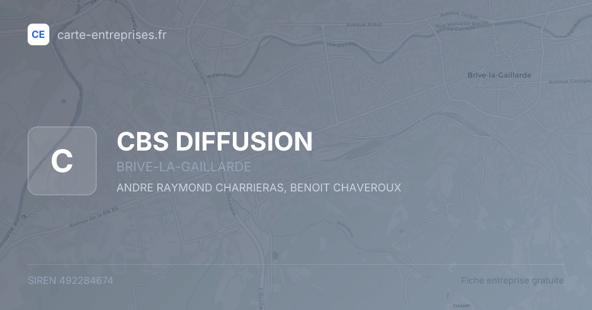 CBS DIFFUSION — 492284674 — fiche entreprise