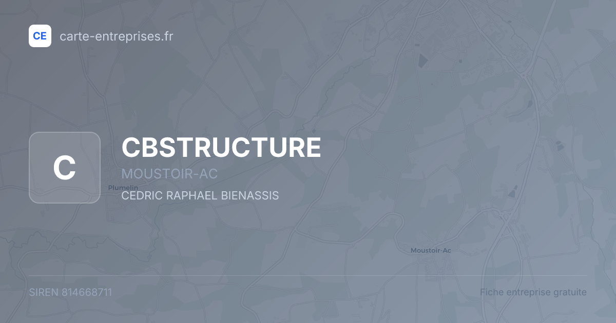 CBSTRUCTURE — 814668711 — fiche entreprise