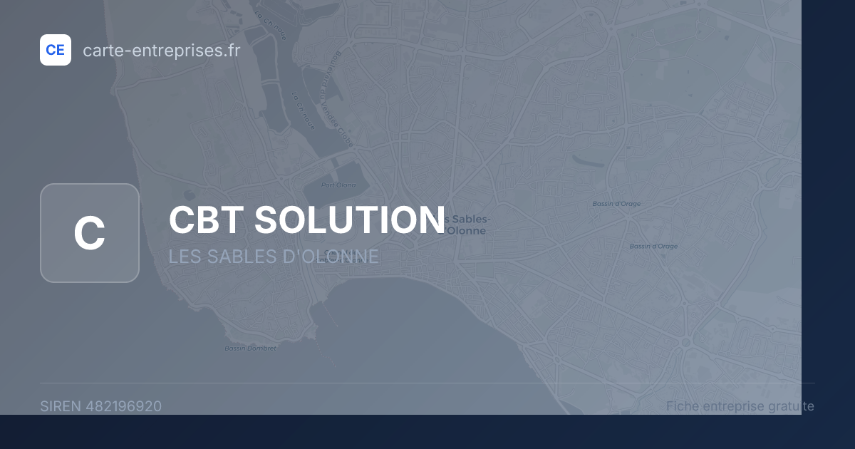 CBT SOLUTION — 482196920 — fiche entreprise