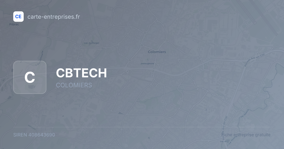 CBTECH — 408643690 — fiche entreprise