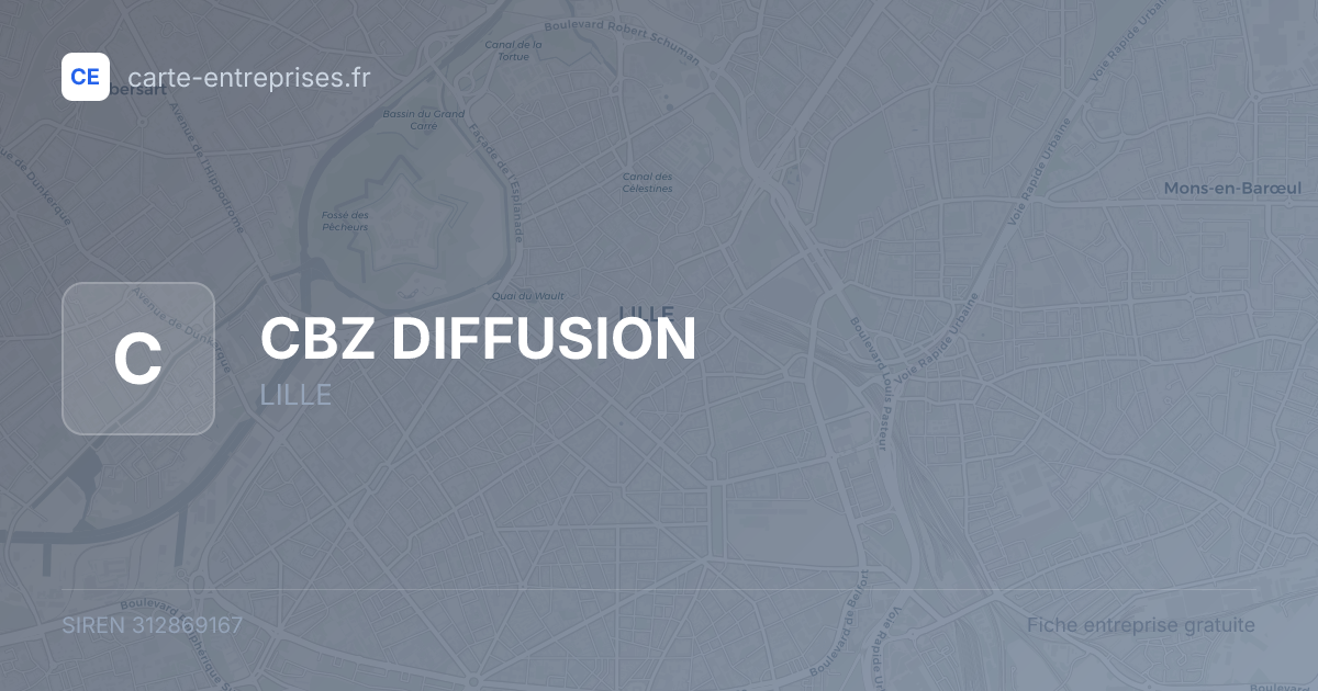 CBZ DIFFUSION — 312869167 — fiche entreprise