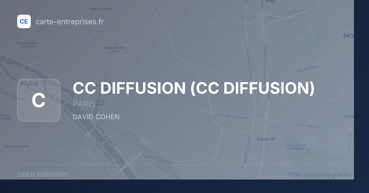 CC DIFFUSION — 808925911 — fiche entreprise