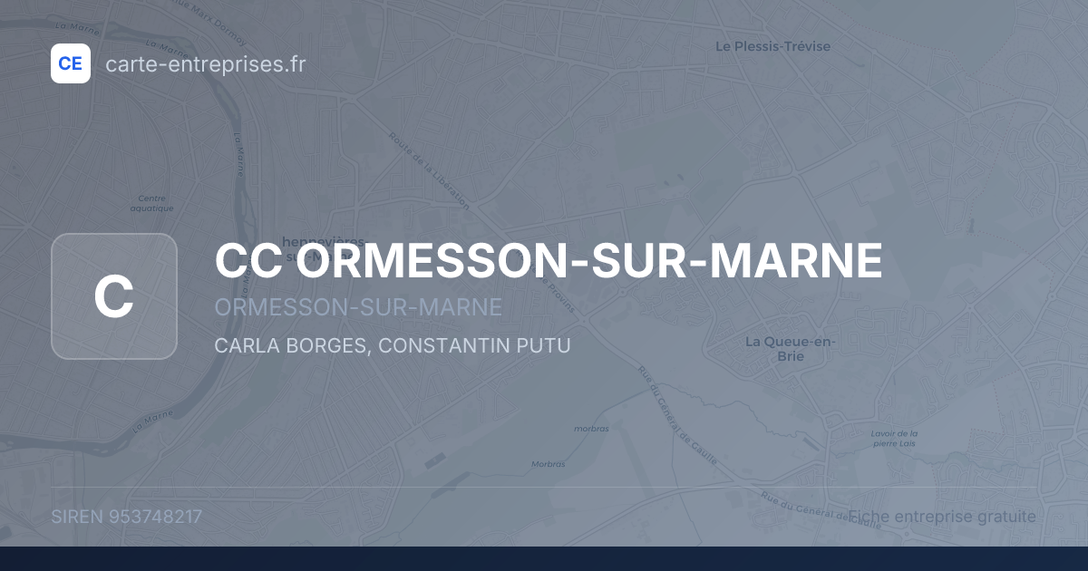 CC ORMESSON-SUR-MARNE — 953748217 — fiche entreprise