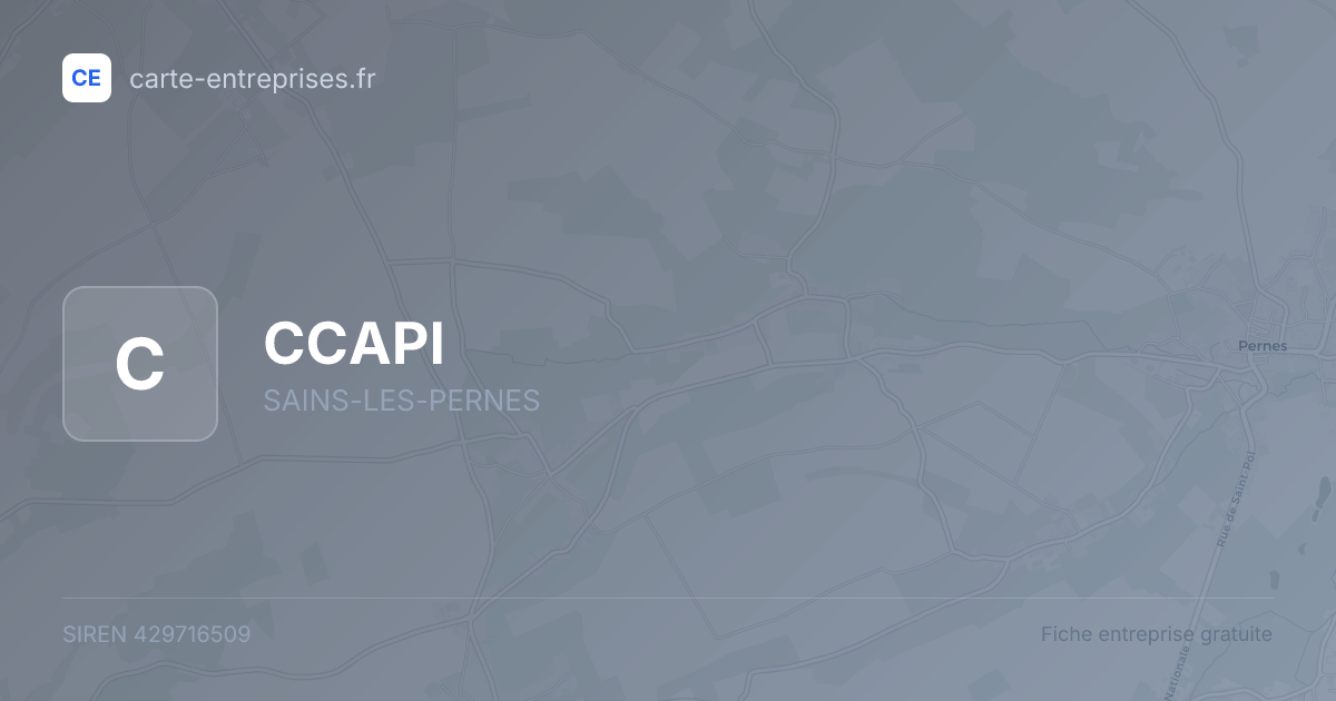 CCAPI — 429716509 — fiche entreprise