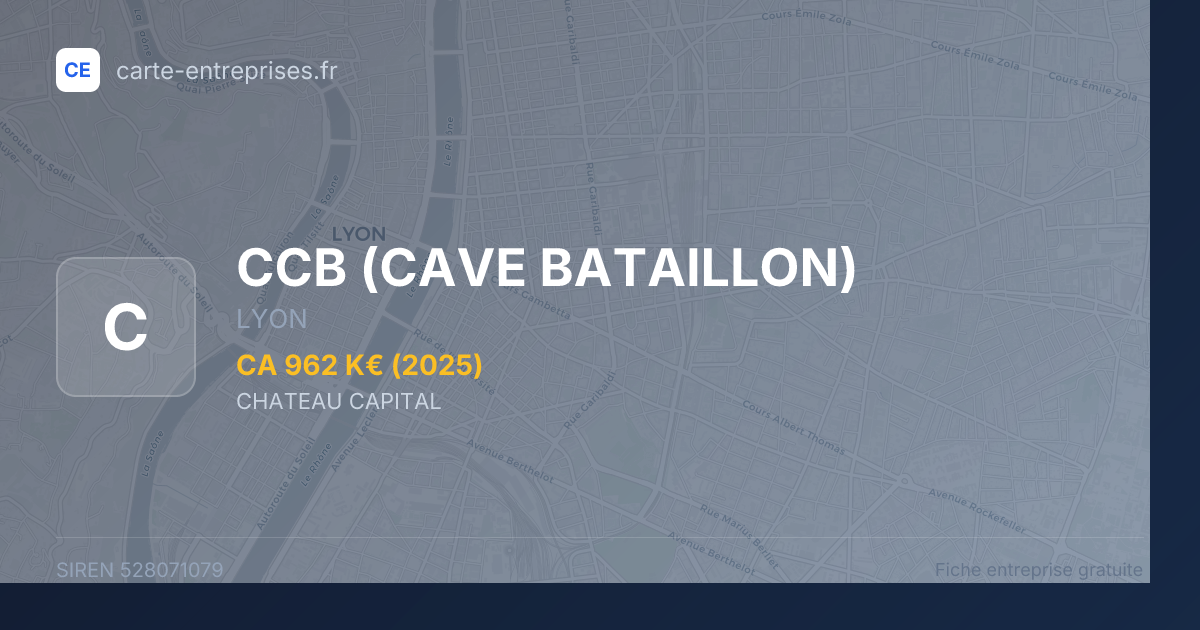 CCB (CAVE BATAILLON) — 528071079 — fiche entreprise