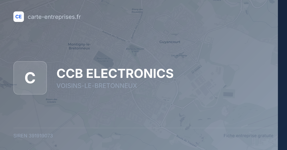 CCB ELECTRONICS — 391919073 — fiche entreprise