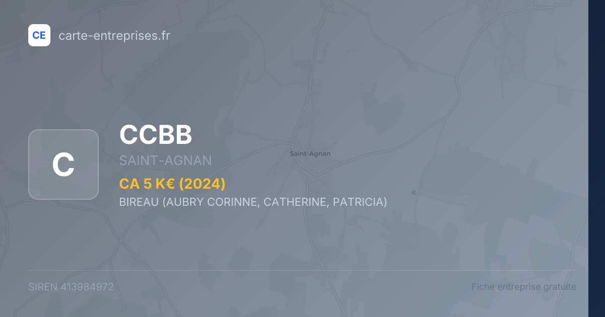 CCBB — 413984972 — fiche entreprise