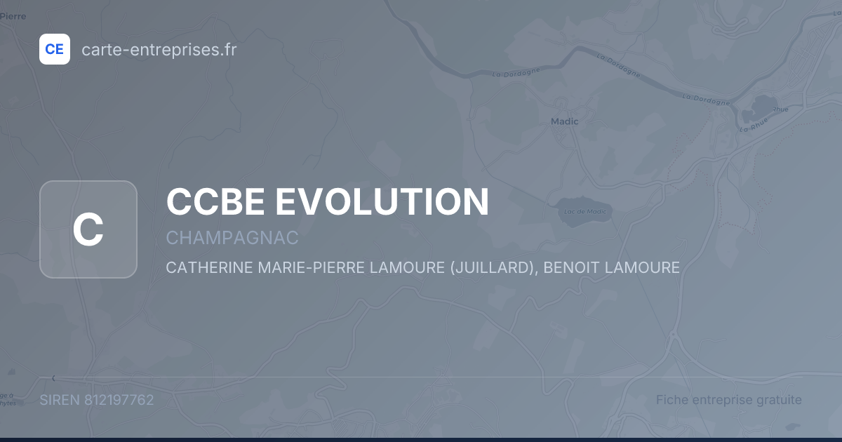 CCBE EVOLUTION — 812197762 — fiche entreprise