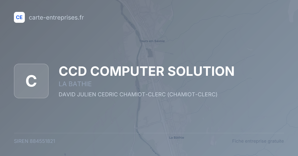 CCD COMPUTER SOLUTION — 884551821 — fiche entreprise