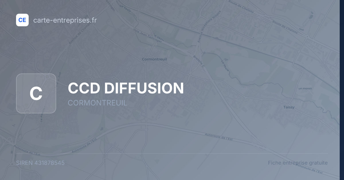 CCD DIFFUSION — 431878545 — fiche entreprise