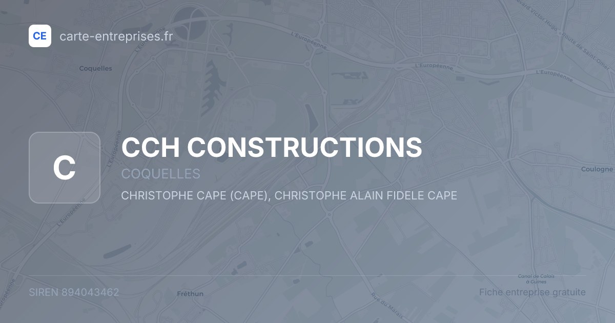 CCH CONSTRUCTIONS — 894043462 — fiche entreprise