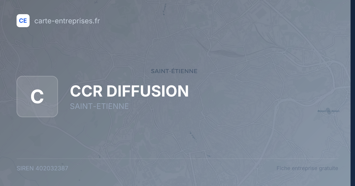 CCR DIFFUSION — 402032387 — fiche entreprise