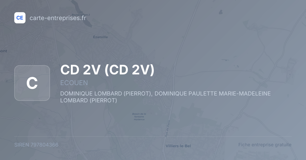 CD 2V — 797804366 — fiche entreprise