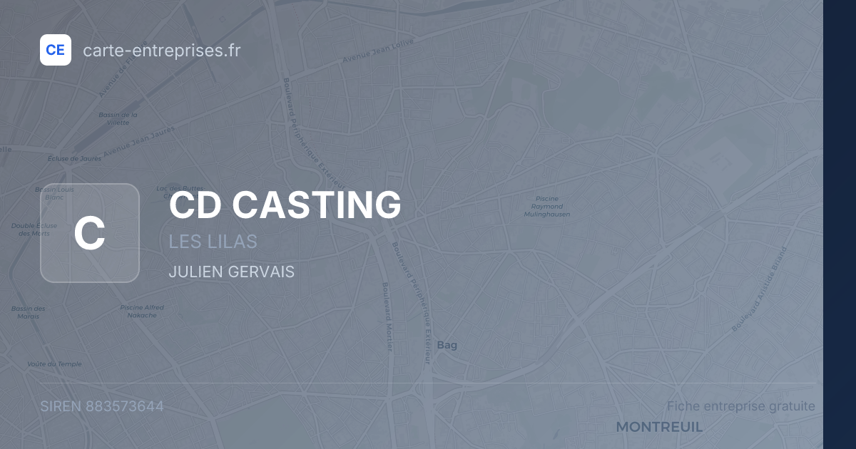 CD CASTING — 883573644 — fiche entreprise