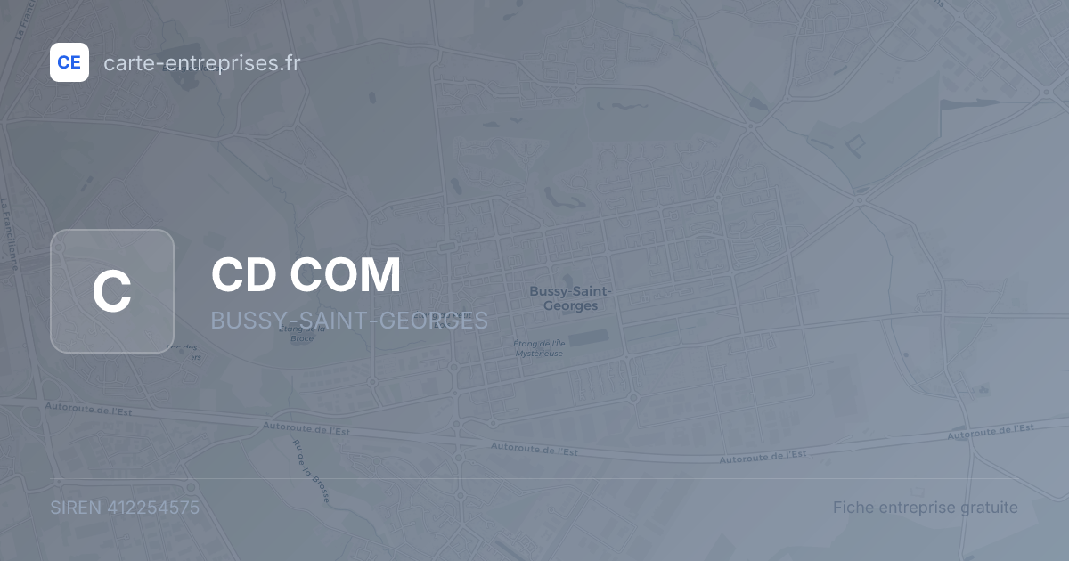 CD COM — 412254575 — fiche entreprise