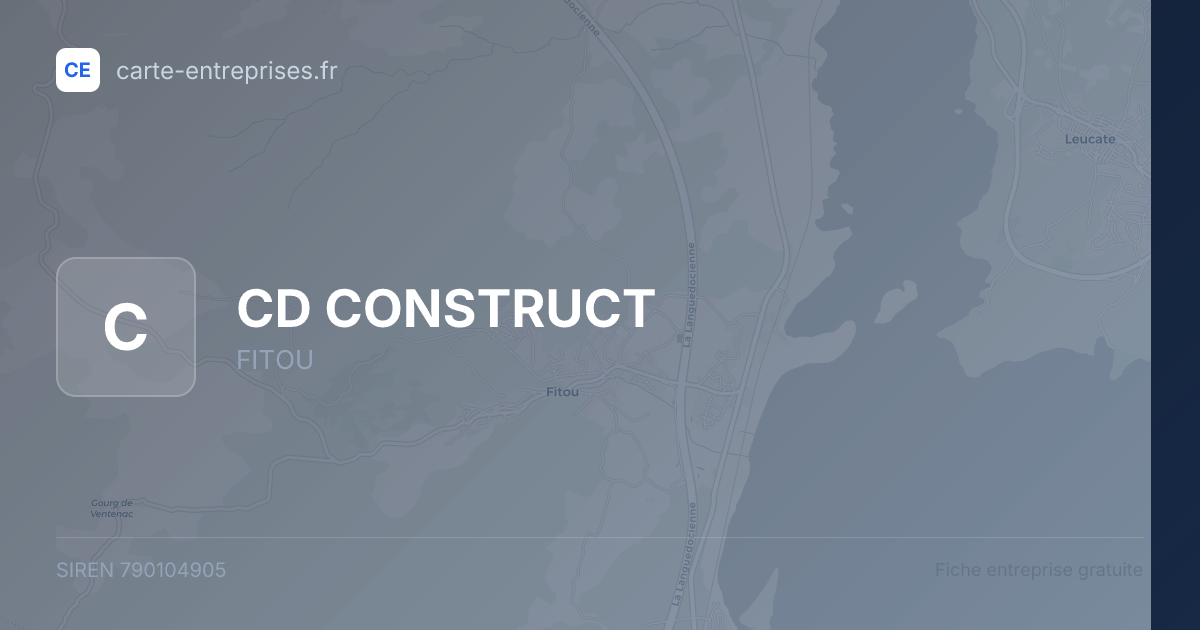 CD CONSTRUCT — 790104905 — fiche entreprise