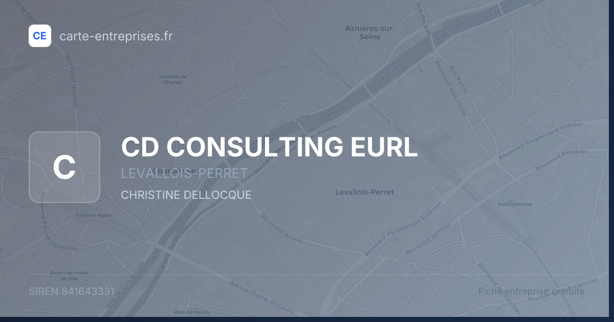 CD CONSULTING EURL — 841643331 — fiche entreprise