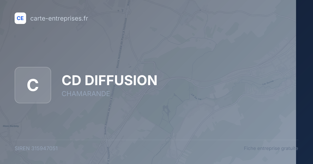 CD DIFFUSION — 315947051 — fiche entreprise