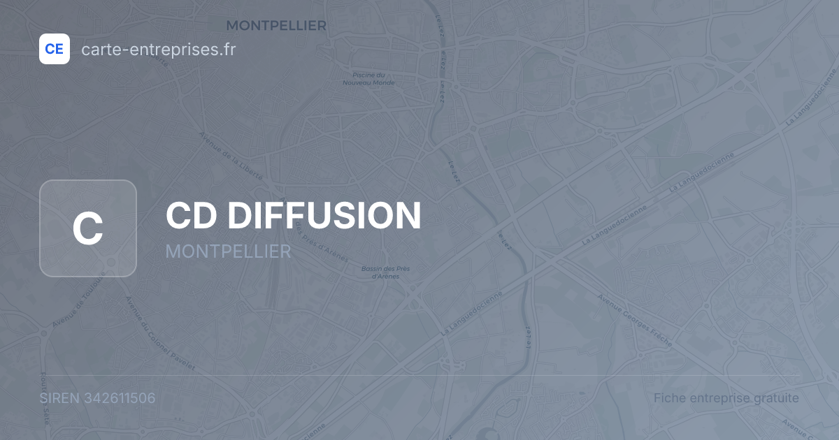 CD DIFFUSION — 342611506 — fiche entreprise
