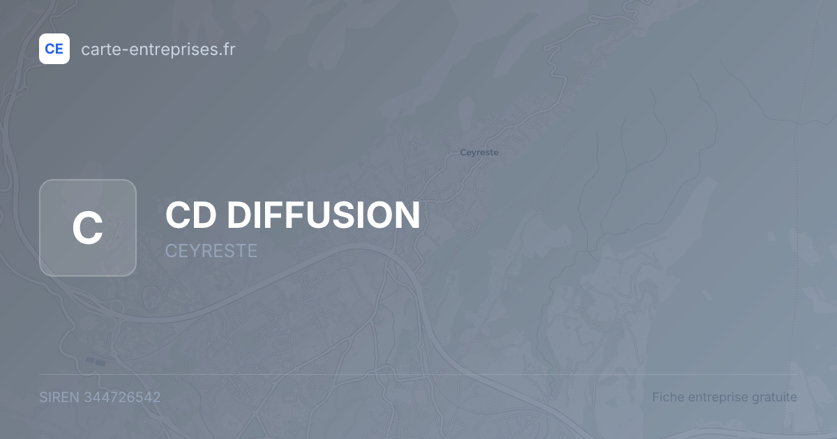 CD DIFFUSION — 344726542 — fiche entreprise