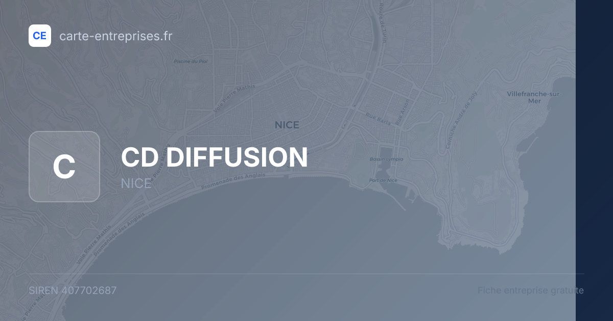 CD DIFFUSION — 407702687 — fiche entreprise
